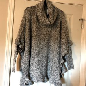 Cowl Neck Poncho Style Sweater